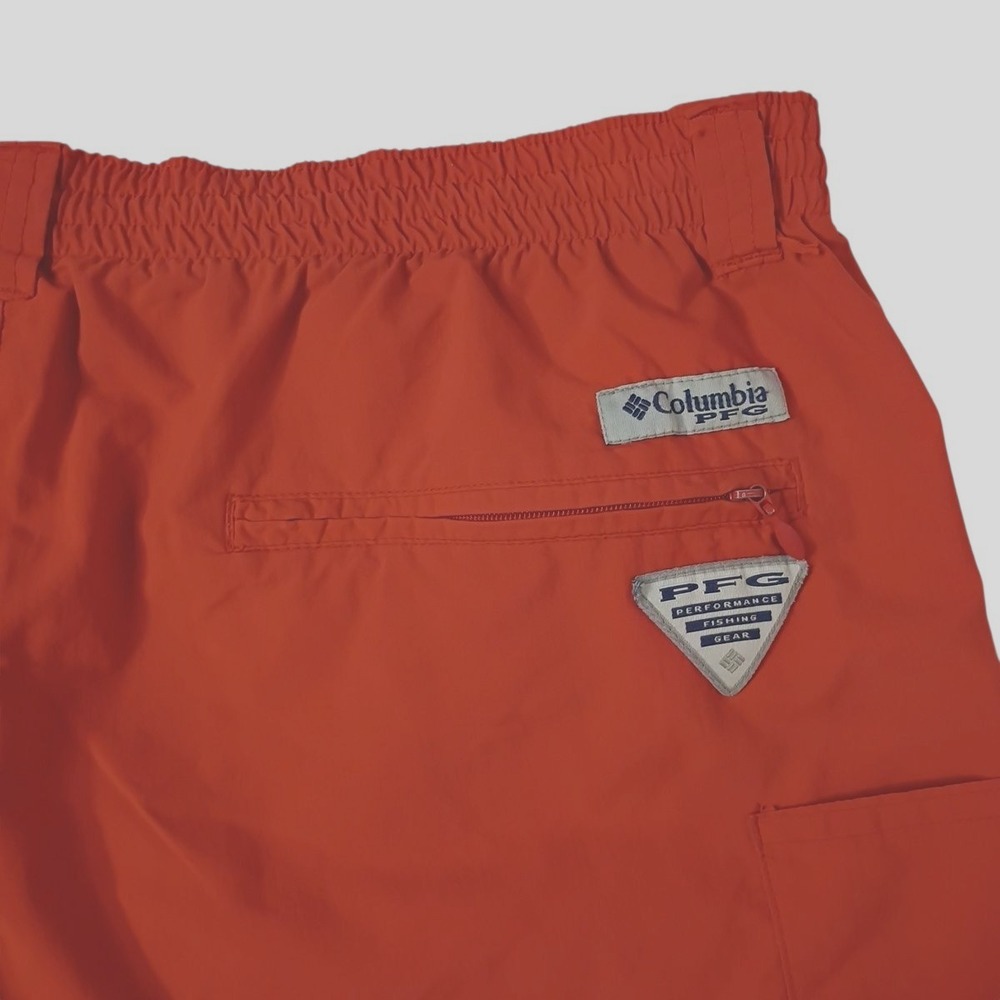 Columbia PFG Backcast III Water Shorts Mens‎ Medium Orange Swim Trunks UPF 50